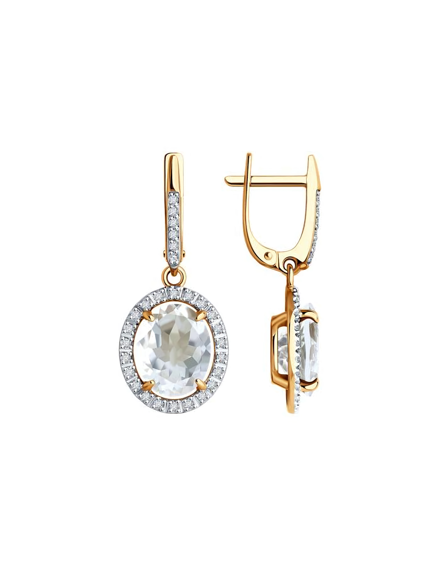 

Серьги подвески из золота TEO MAORI 851-321-02442-4, фианит, 851-321-02442-4