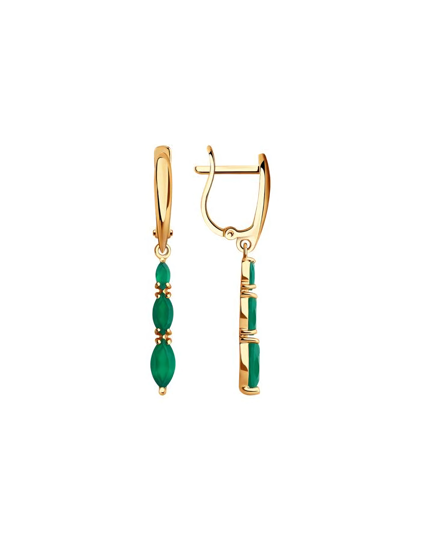 

Серьги подвески из золота TEO MAORI 851-321-02465-3, агат, 851-321-02465-3