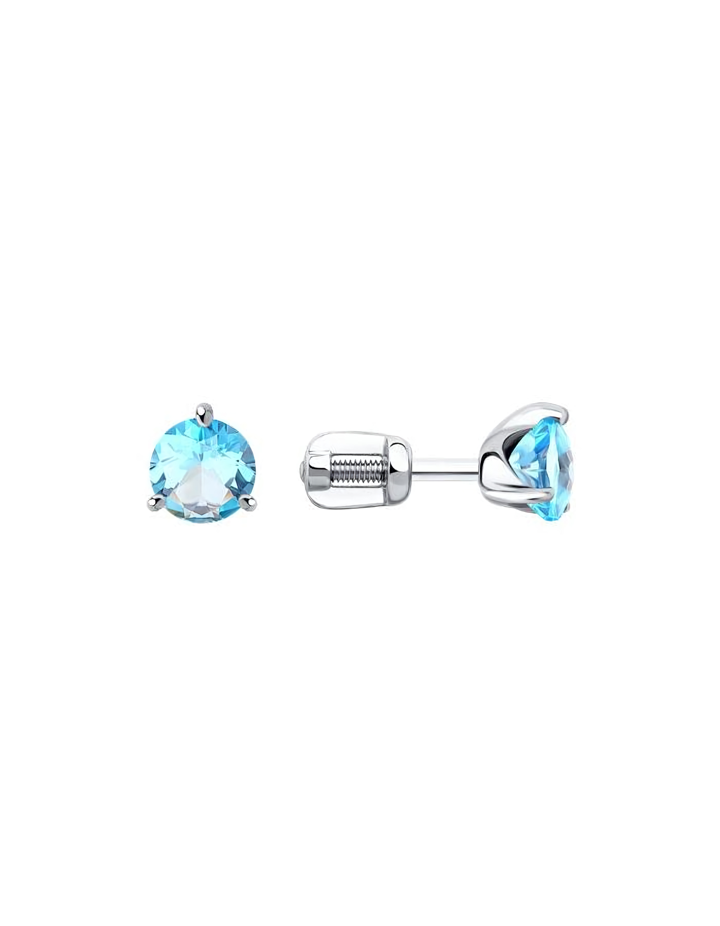 

Серьги пусеты из золота TEO MAORI 852-322-01694-2, топаз, 852-322-01694-2