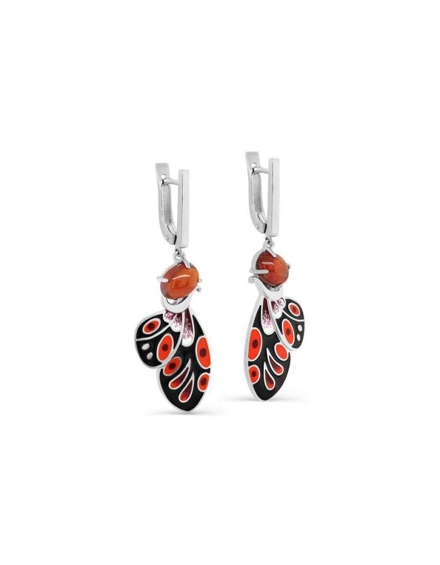 

Серьги подвески из серебра TEO MAORI 812-687-9790, эмаль, 812-687-9790