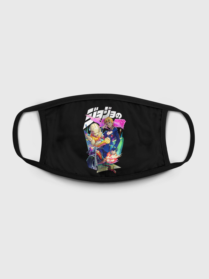 

Многоразовая маска унисекс Burnettie Кира Джоджо На Черном, Разноцветный, Кира Джоджо На Черном