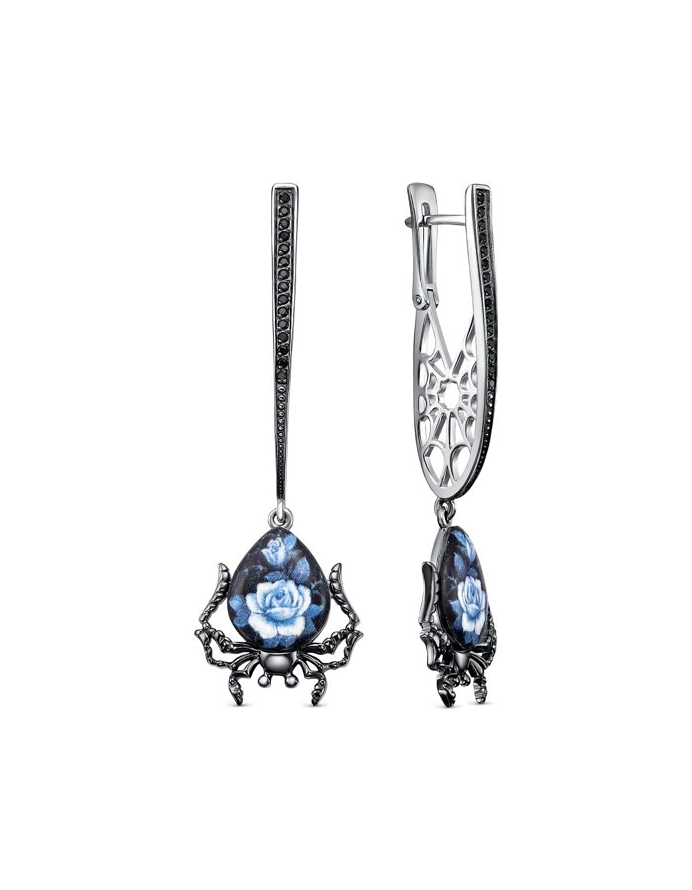 

Серьги подвески из серебра TEO MAORI 812-730-41043, фианит, 812-730-41043