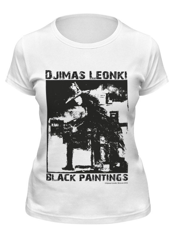 

Футболка женская Printio Black paintings белая 2XL, Белый, Black paintings