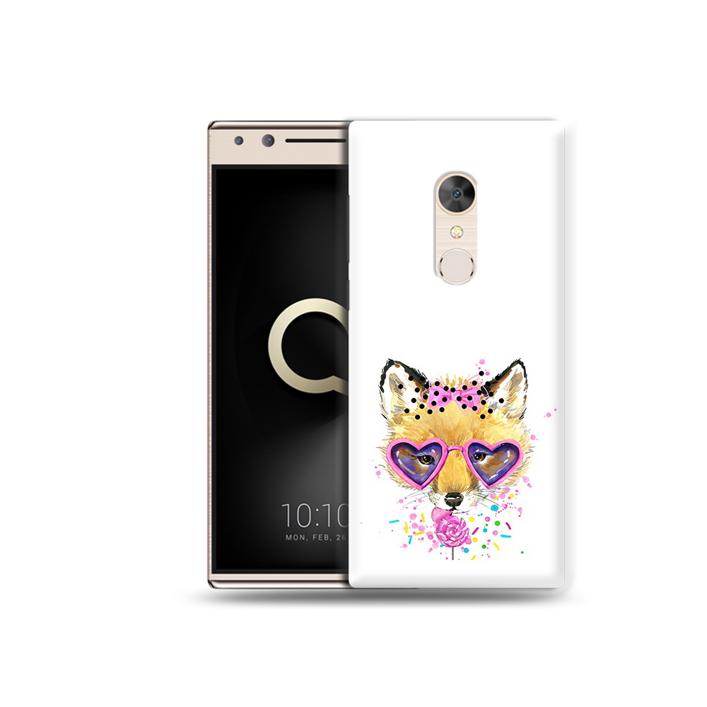 

Чехол MyPads Tocco для Alcatel 5 лисенок с бантиком (PT110913.675.441), Прозрачный, Tocco