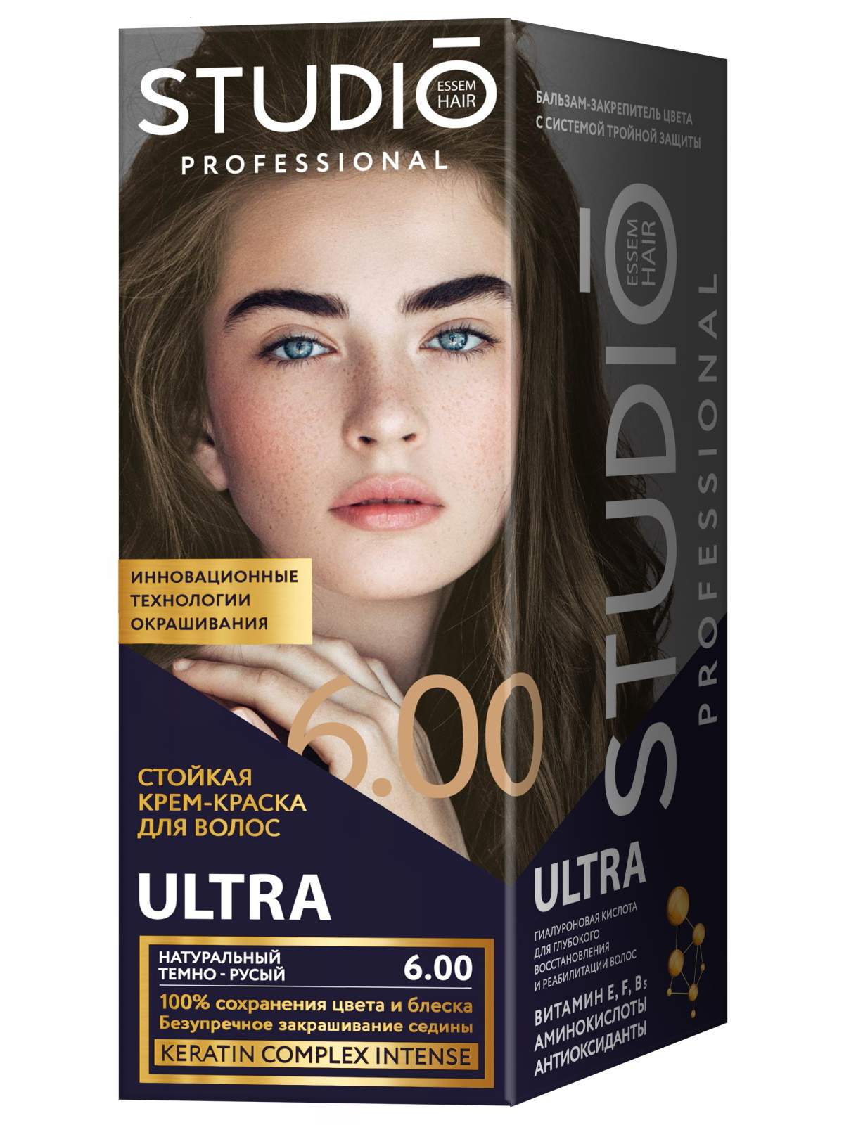 Комплект ULTRA STUDIO PROFESSIONAL 6.00 натуральный темно-русый 2*50+15 мл