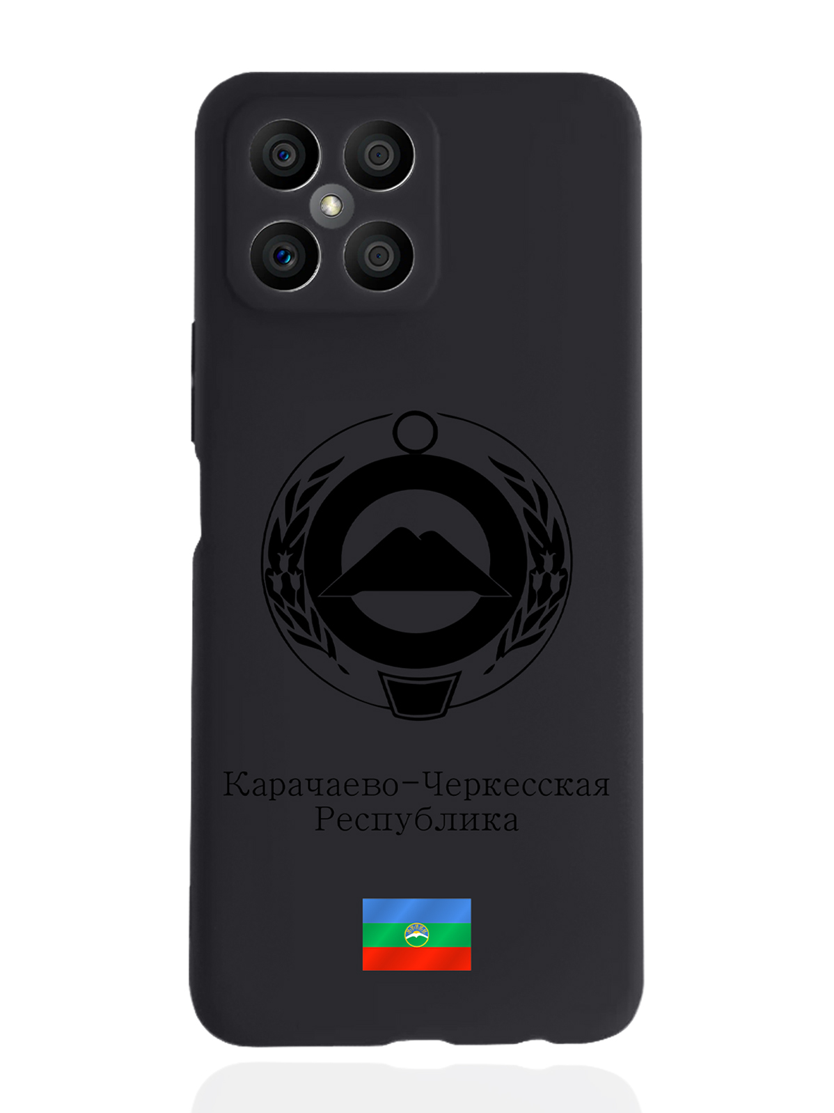 

Чехол SignumCase для Honor X8 Черный лаковый Герб Карачаево-Черкесской Республики черный