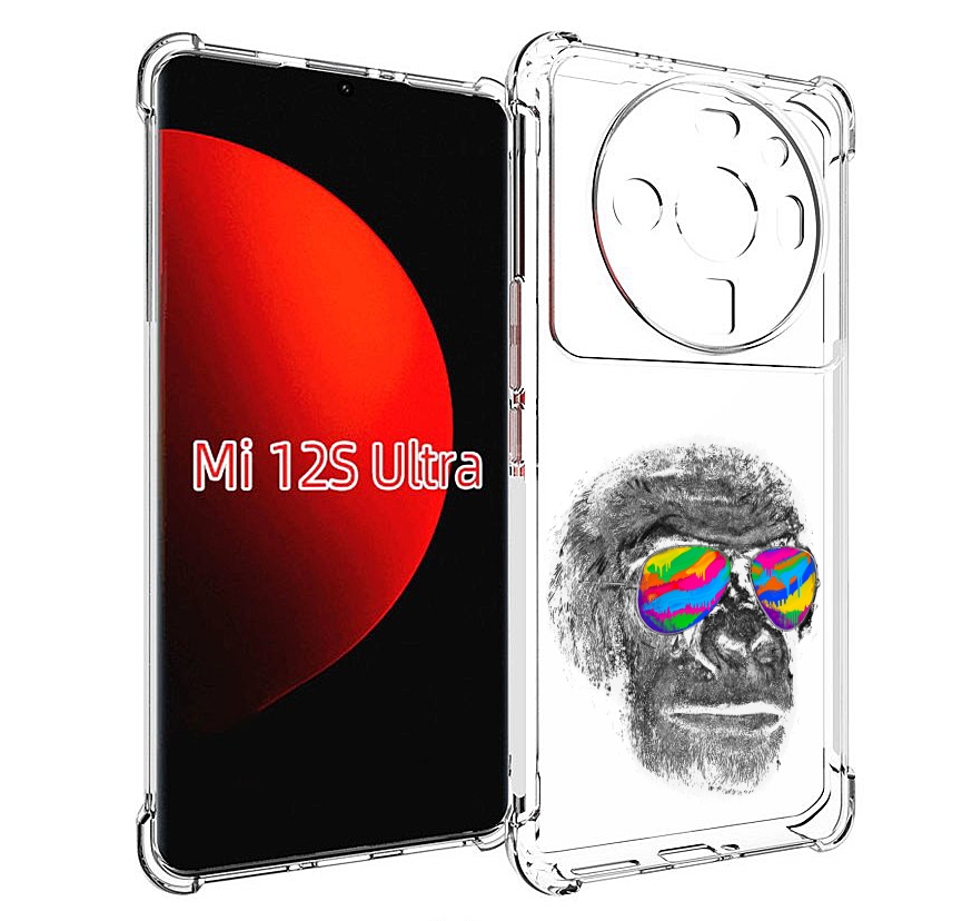 

Чехол MyPads крутая обезьяна в очках для Xiaomi 12S Ultra, Прозрачный, Tocco