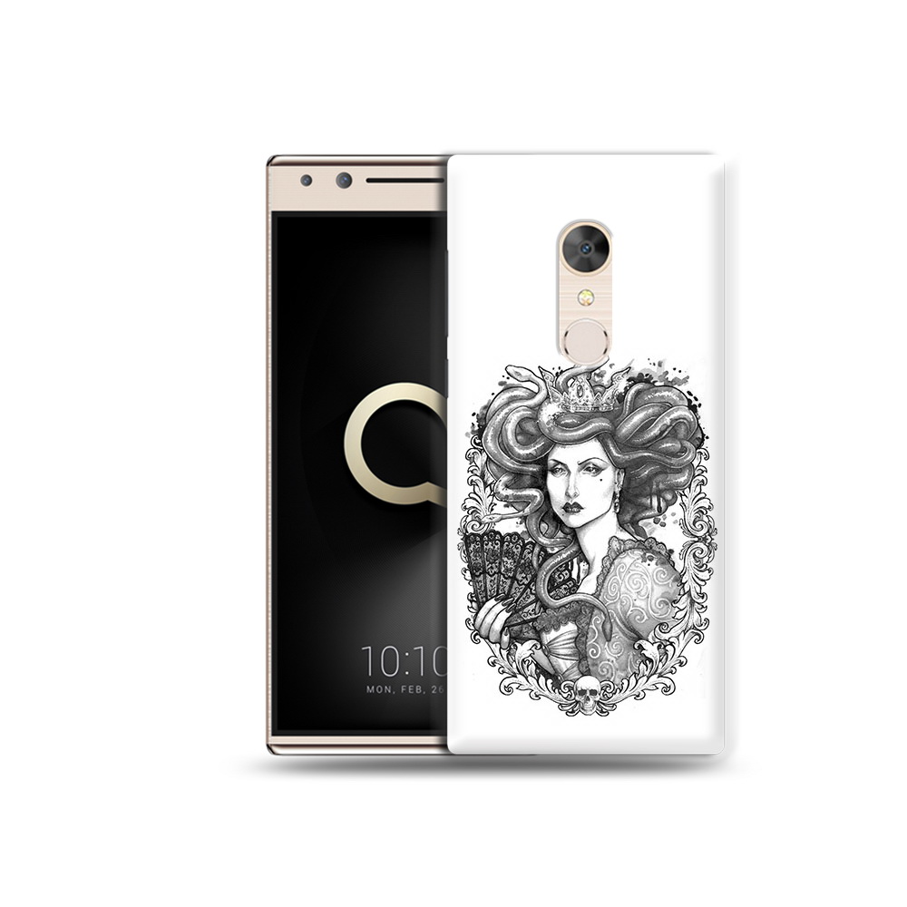 

Чехол MyPads Tocco для Alcatel 5 медуза черно белый (PT110913.675.472), Прозрачный, Tocco