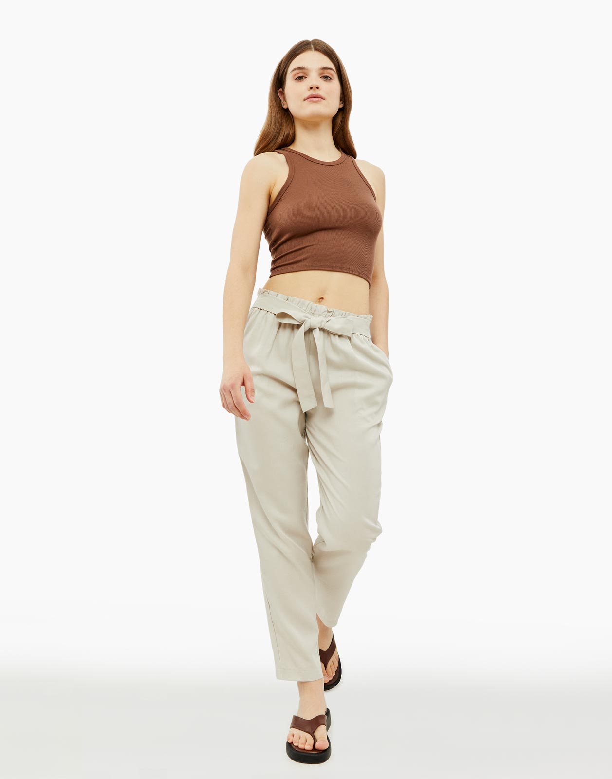 

Брюки женские Gloria Jeans GPT008536 бежевые XS/164, Бежевый, GPT008536