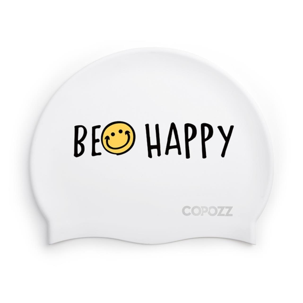 Шапочка для плавания взрослая (силиконовая) COPOZZ YM-30201 счастливый