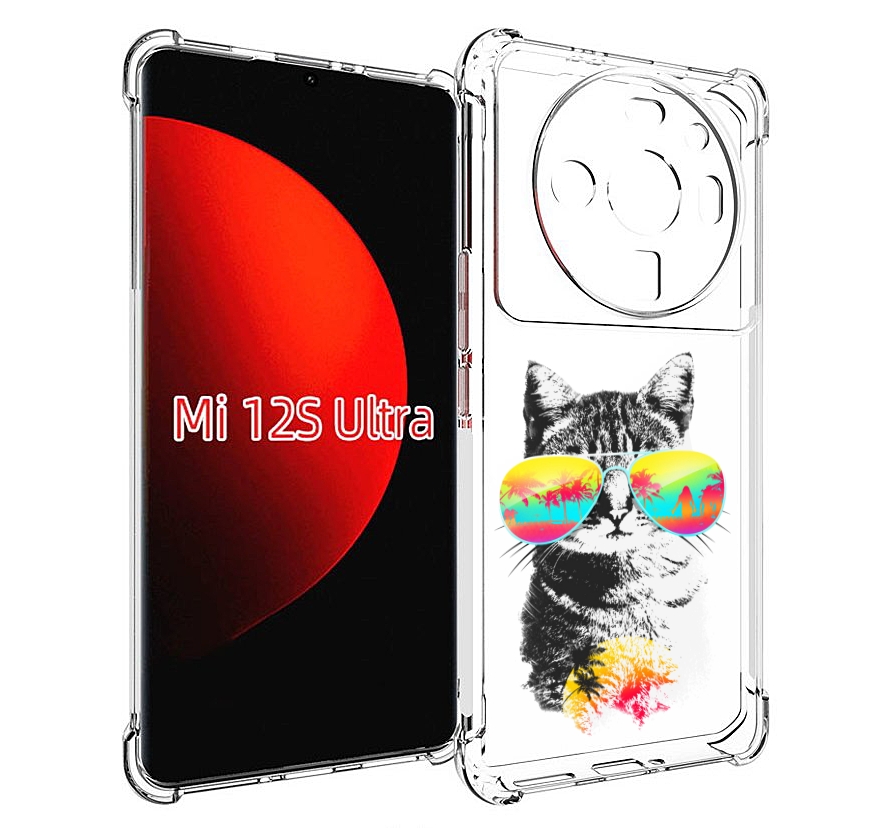 

Чехол MyPads крутой кот для Xiaomi 12S Ultra, Прозрачный, Tocco