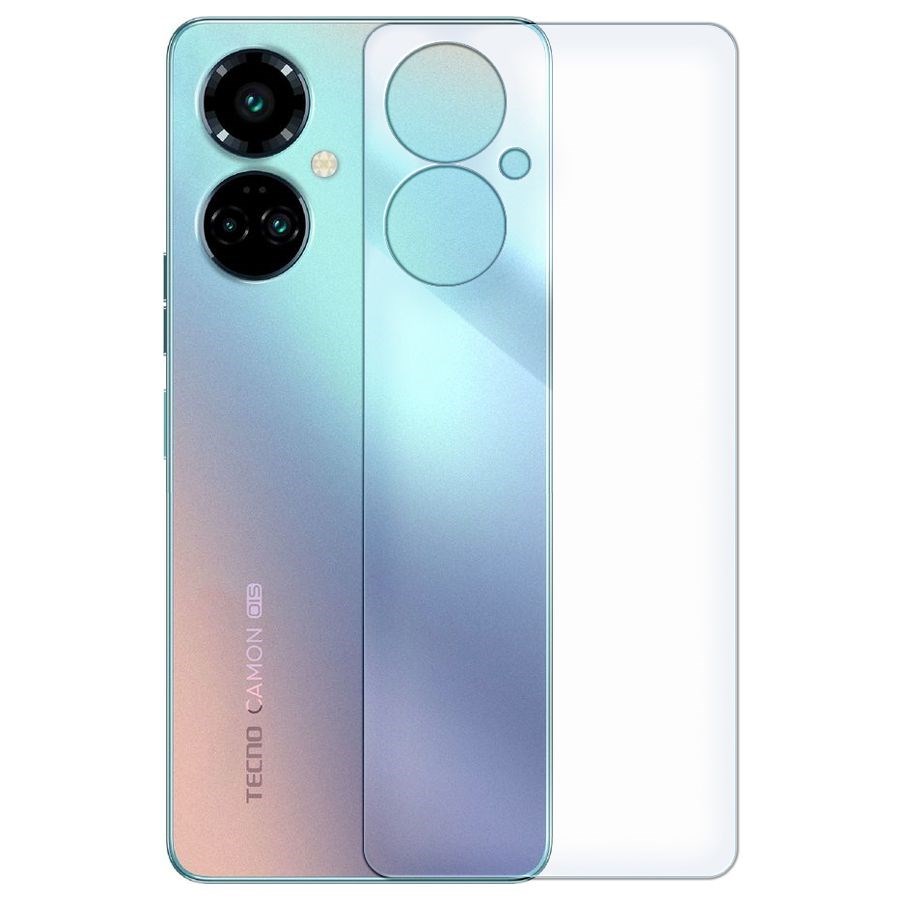 Стекло защитное гибридное Krutoff для Tecno Camon 19 Pro задняя сторона