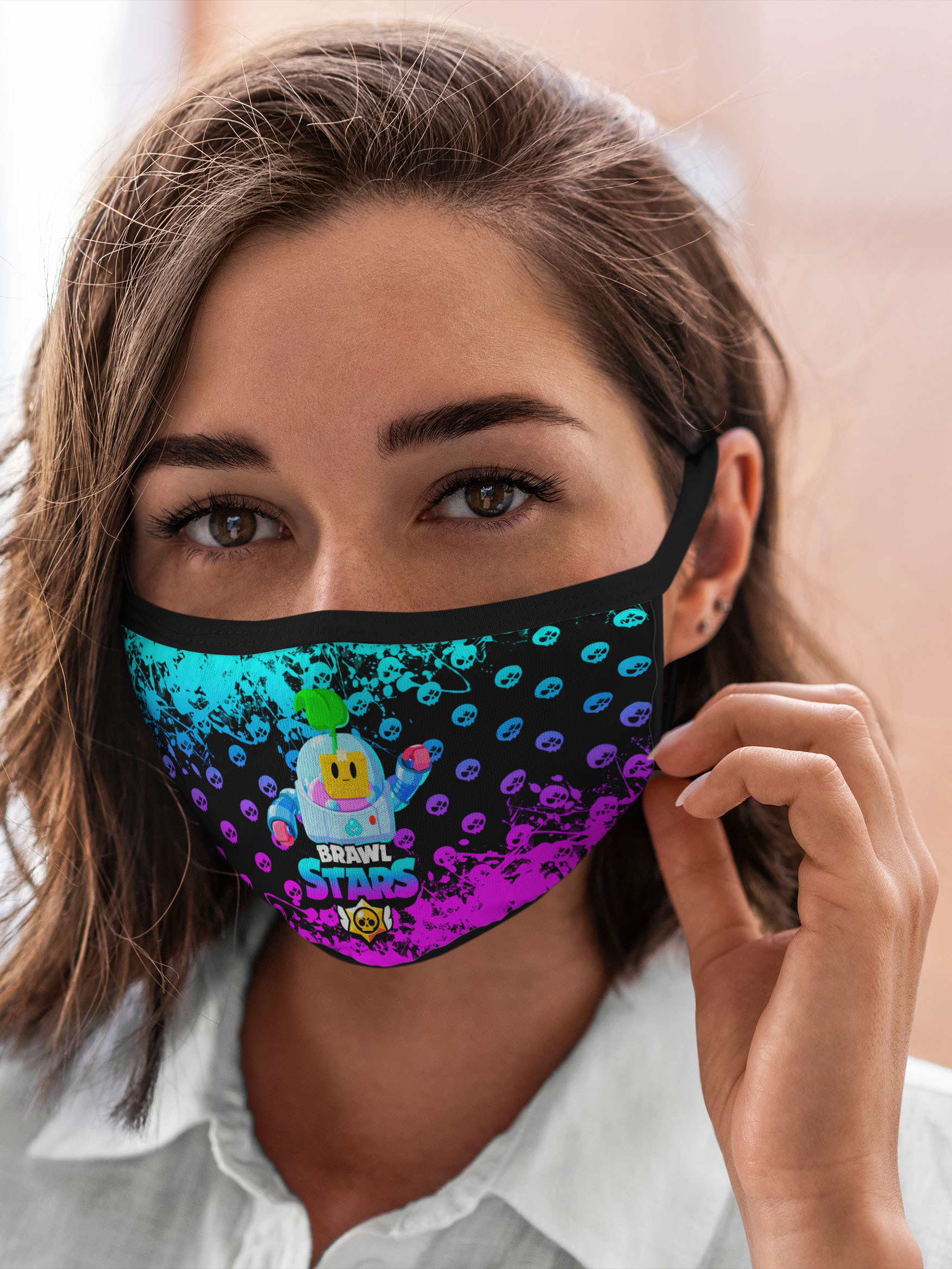 

Многоразовая маска унисекс Burnettie Brawl Stars Sprout., Разноцветный, Brawl Stars Sprout.