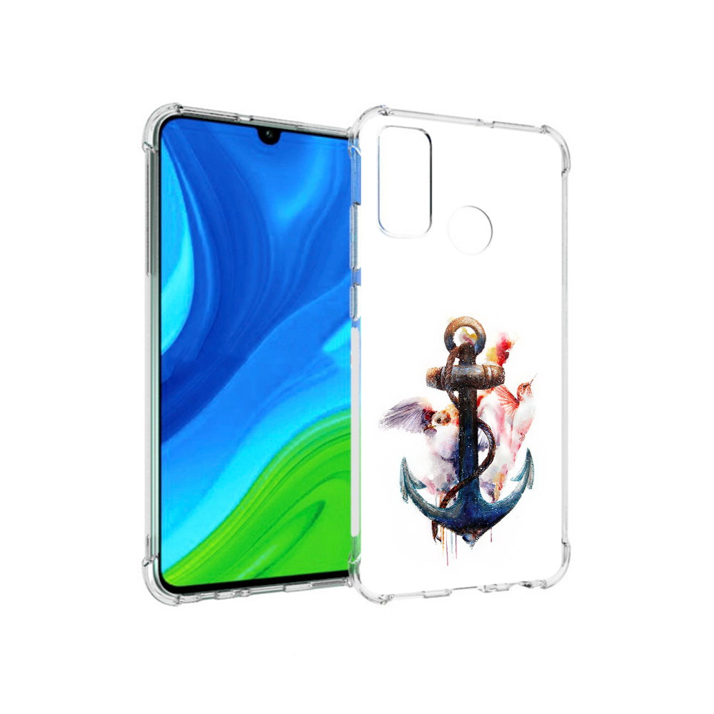 

Чехол MyPads Tocco для Huawei P Smart (2020) якорь с птицами, Прозрачный, Tocco