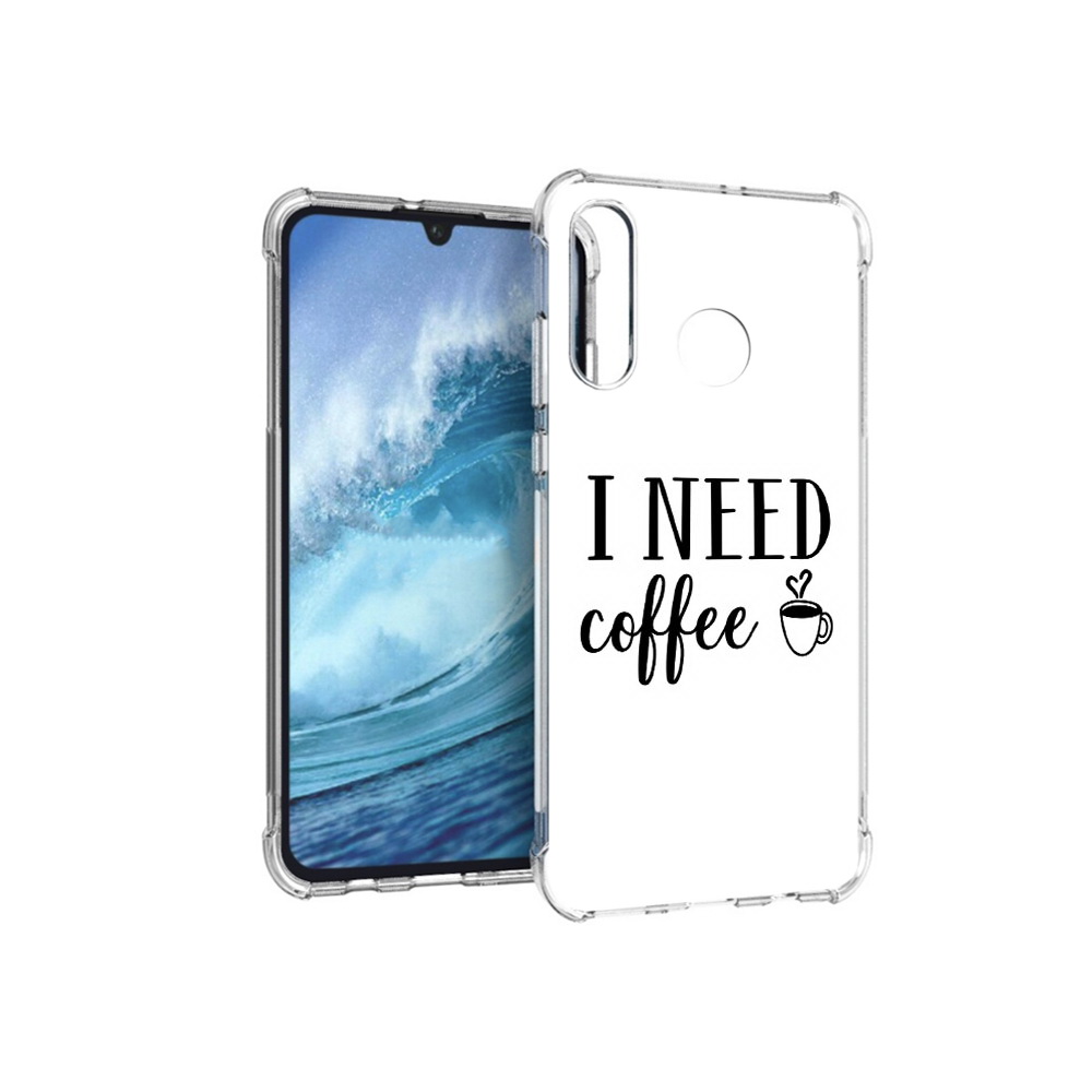 

Чехол MyPads Tocco для Huawei P30 Lite Мне нужен кофе, Прозрачный, Tocco
