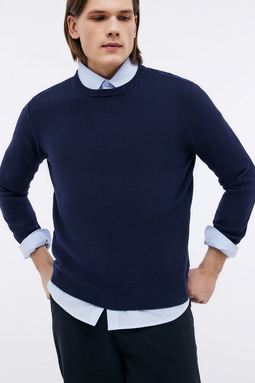 

Джемпер мужской Baon B6324023 синий 3XL, B6324023