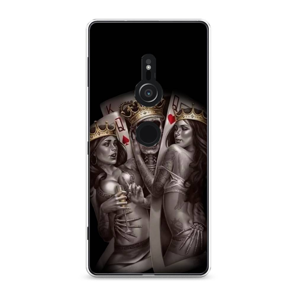 

Чехол для Sony Xperia XZ2 "Карты король и королевы", Серый;желтый, 52850-6