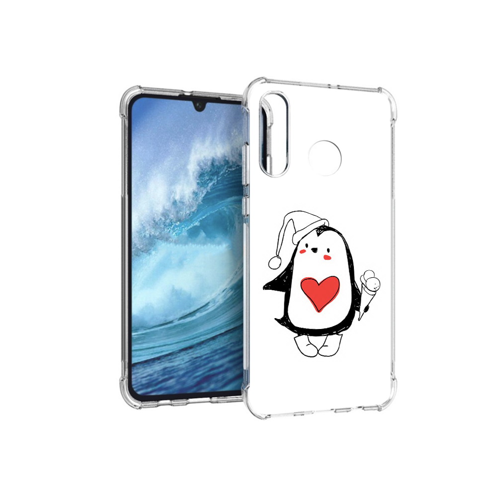 

Чехол MyPads Tocco для Huawei P30 Lite Пингвин с мороженым, Прозрачный, Tocco