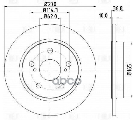 

Диск Тормозной Задний D=270 Trialli Df 190108 Trialli арт. DF 190108
