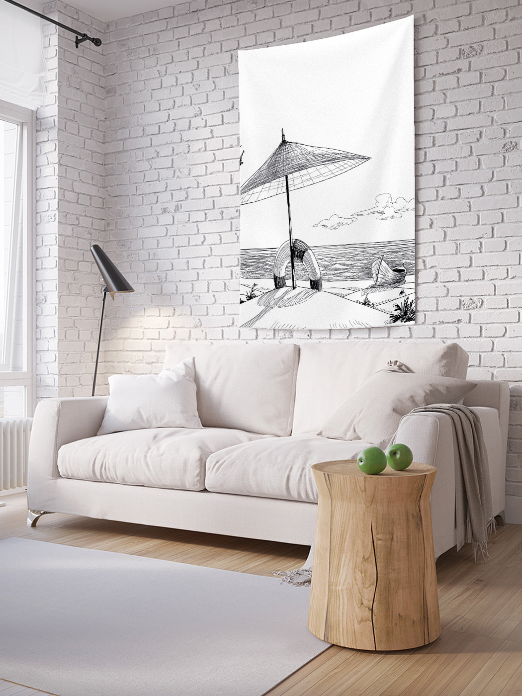 

Вертикальное фотопанно на стену JoyArty На пляже 150x200 см, На пляже
