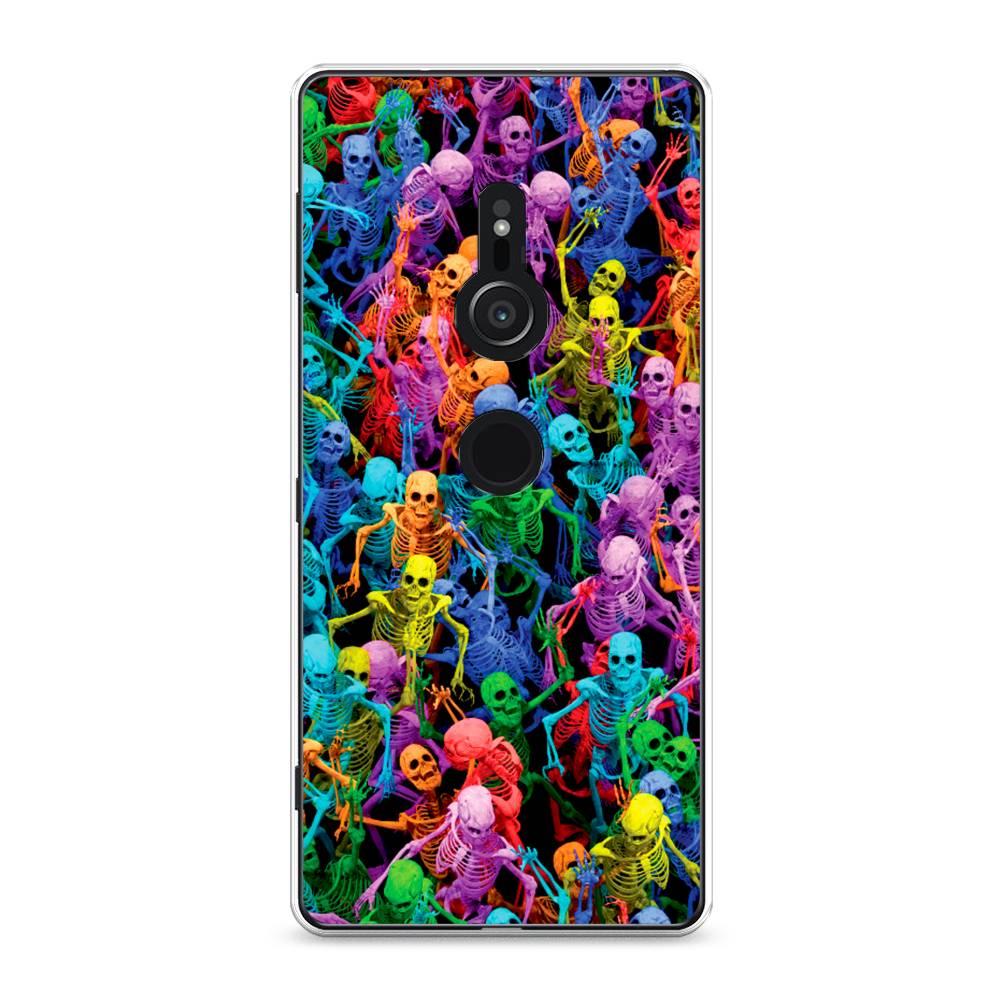 

Чехол на Sony Xperia XZ2 "Вечеринка скелетов", Фиолетовый;желтый;оранжевый, 52850-6