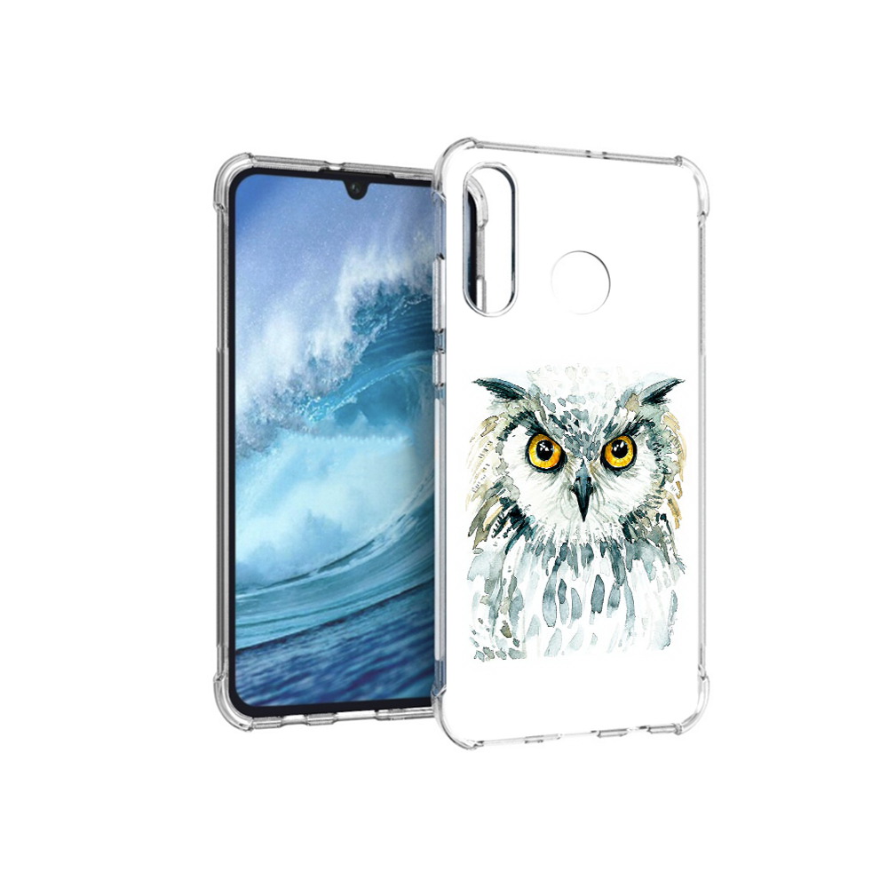 

Чехол MyPads Tocco для Huawei P30 Lite Серьезная сова, Прозрачный, Tocco