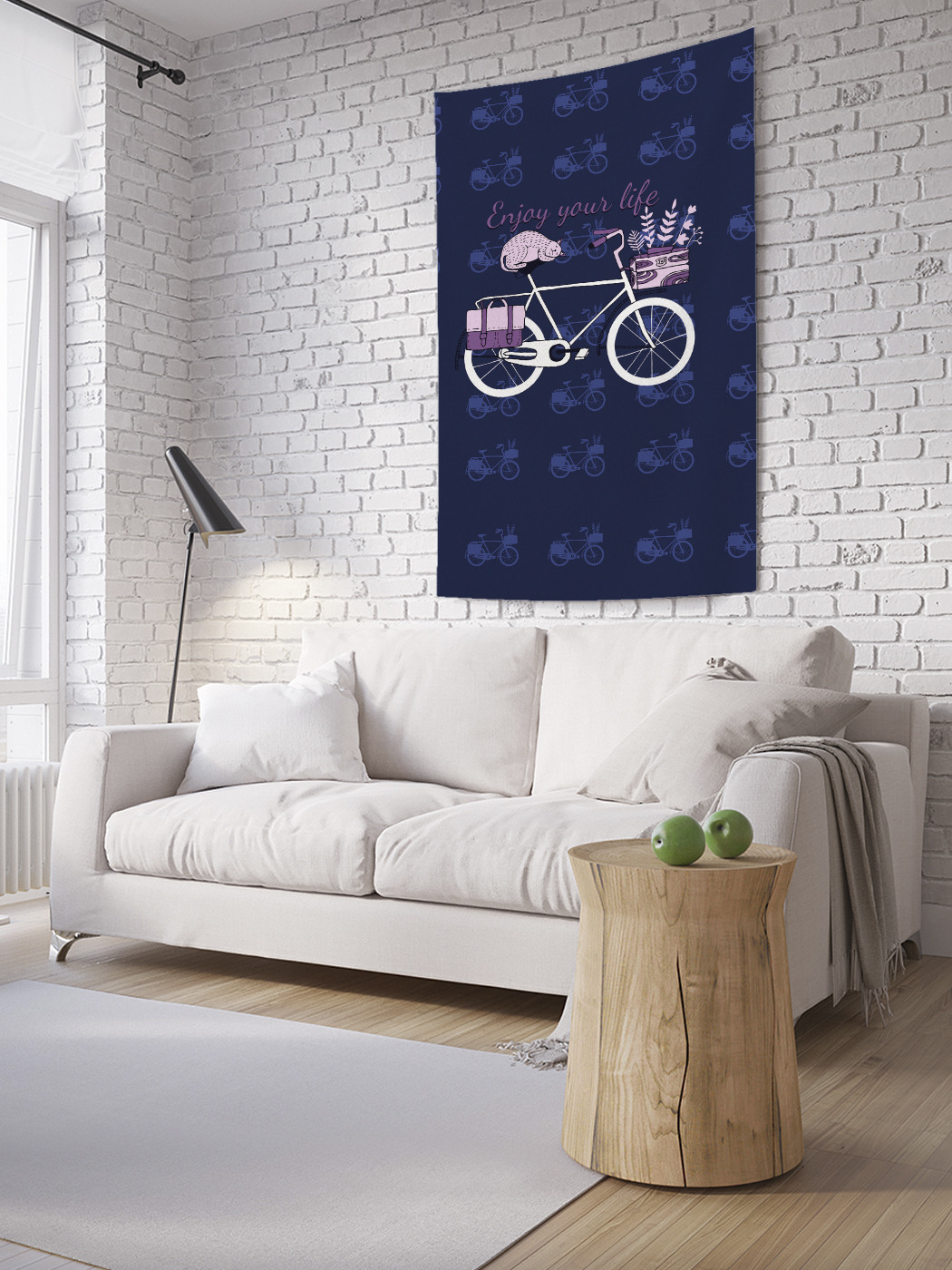

Вертикальное фотопанно на стену JoyArty Сиреневый кот 150x200 см, Сиреневый кот