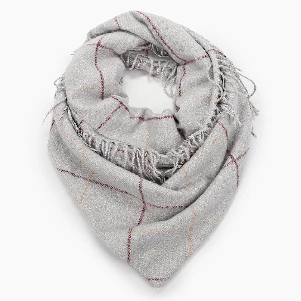 

Шарф женский Rosedena shawlcy2242 светло-серый, 100х100 см, shawlcy2242