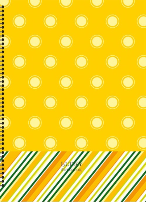 

Блокнот Bourgeois "Yellow circle , 2587 (17218) 80 листов, А5, клетка, спираль, Yellow circle