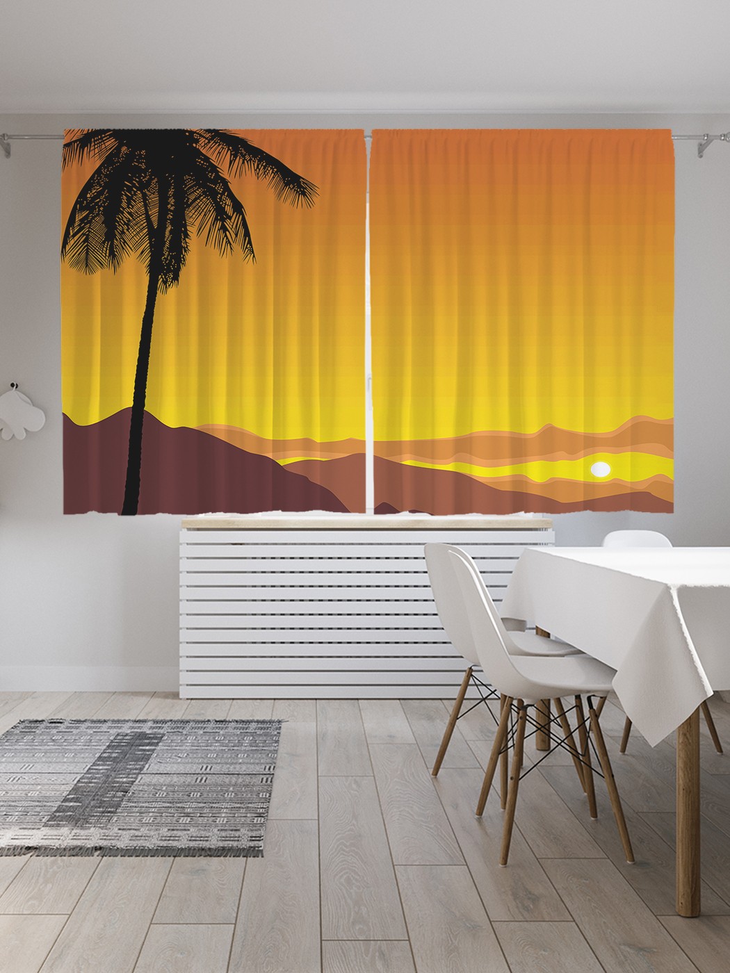 

Классические шторы JoyArty "Тропический закат", серия Oxford DeLux, 2 полотна 145x180 см, Тропический закат