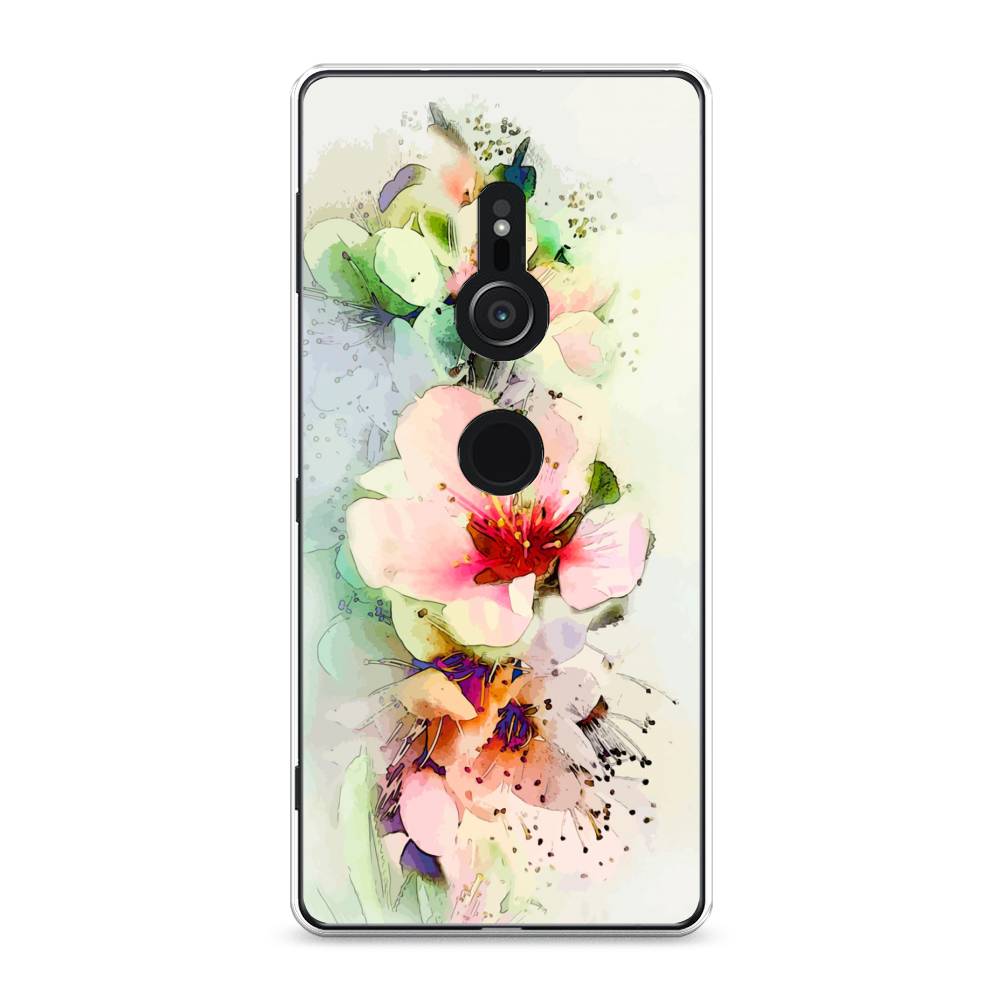 

Чехол для Sony Xperia XZ2 "Нежные цветы", Зеленый;розовый, 52850-2