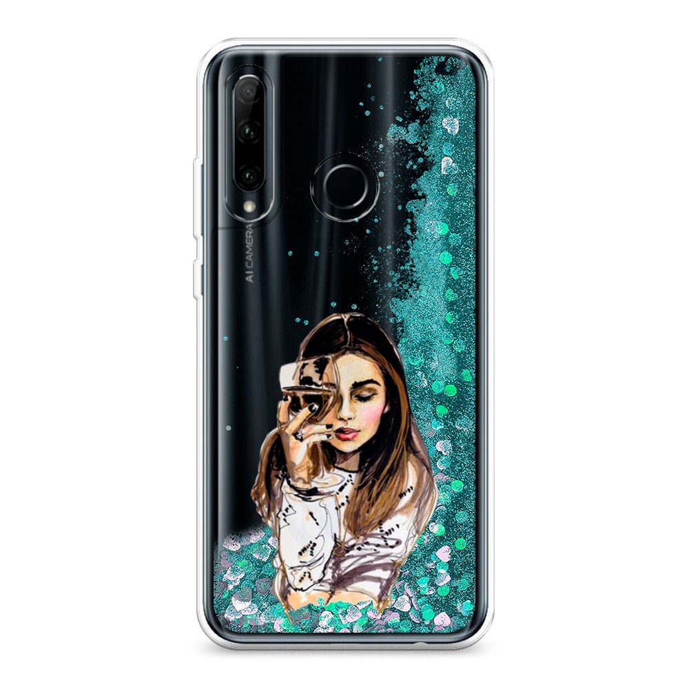

Чехол Awog на Huawei P Smart Plus 2019/Honor 20 lite 2019/10i/20e "Девушка с бокалом", Разноцветный, 6104195-1
