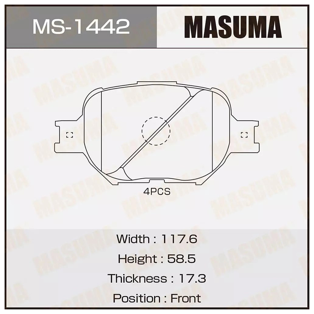 

Тормозные колодки MASUMA передние для Toyota Supra 1990-2002 MS1442