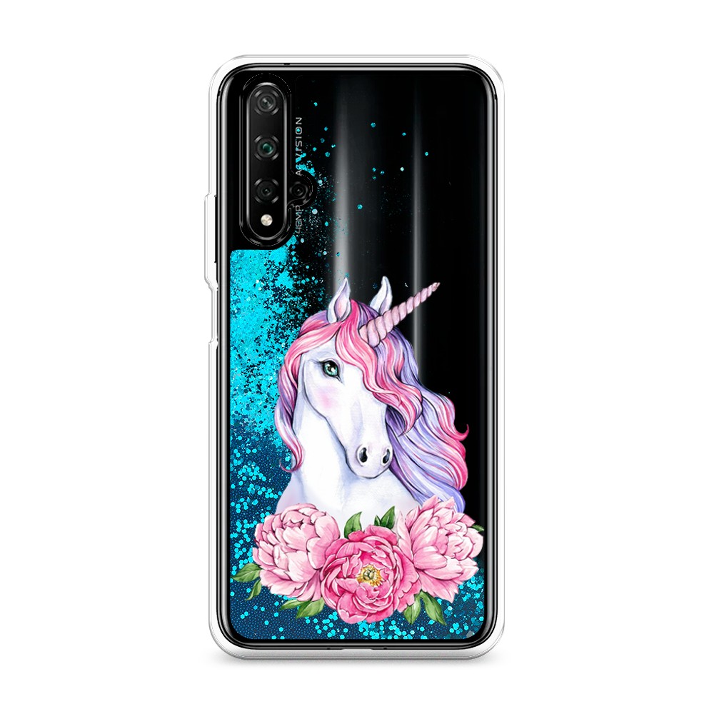 

Чехол Awog на Honor 20/Huawei Nova 5T "Единорог с пионами", Разноцветный, 69593-1