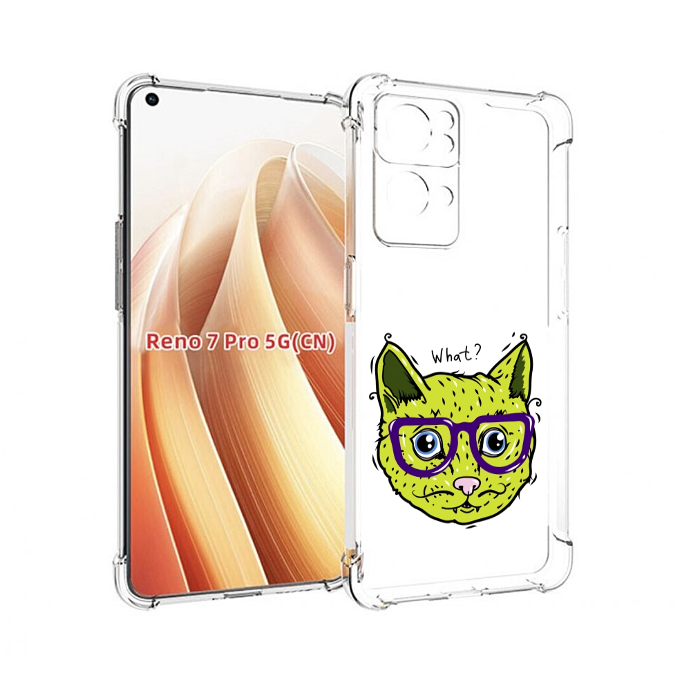 

Чехол MyPads Зеленый кот для OPPO Reno7 Pro 5G, Прозрачный, Tocco