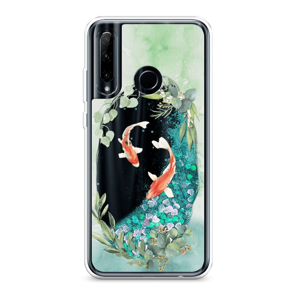 

Чехол Awog на Huawei P Smart Plus 2019/Honor 20 lite 2019/10i/20e "Две золотые рыбки", Разноцветный, 6104195-1