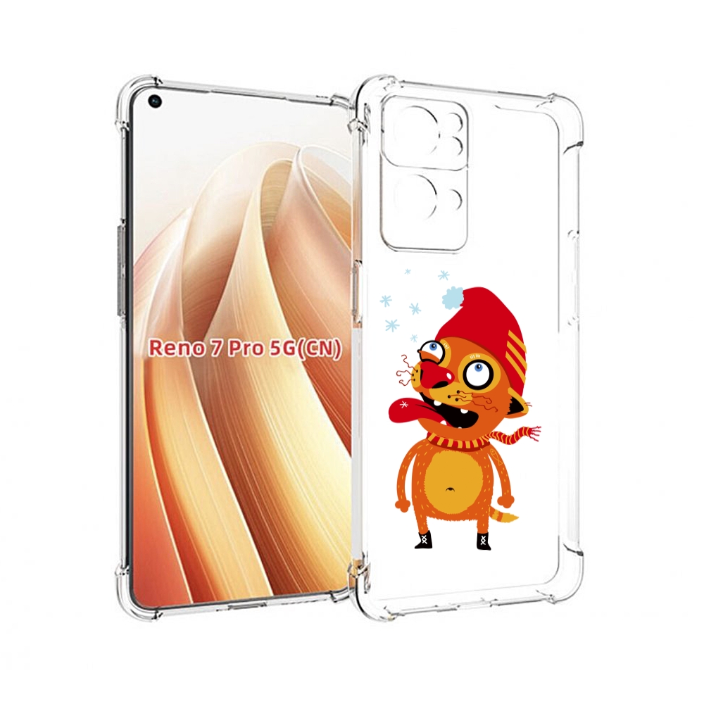 

Чехол MyPads Зимний кот для OPPO Reno7 Pro 5G, Прозрачный, Tocco