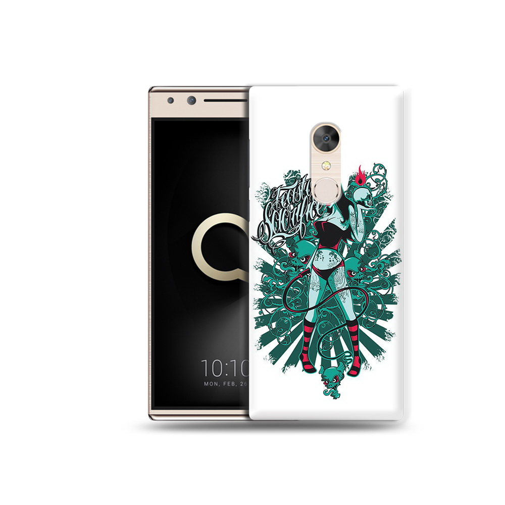 

Чехол MyPads Tocco для Alcatel 5 нарисованная девушка в татуировках (PT110913.675.499), Прозрачный, Tocco