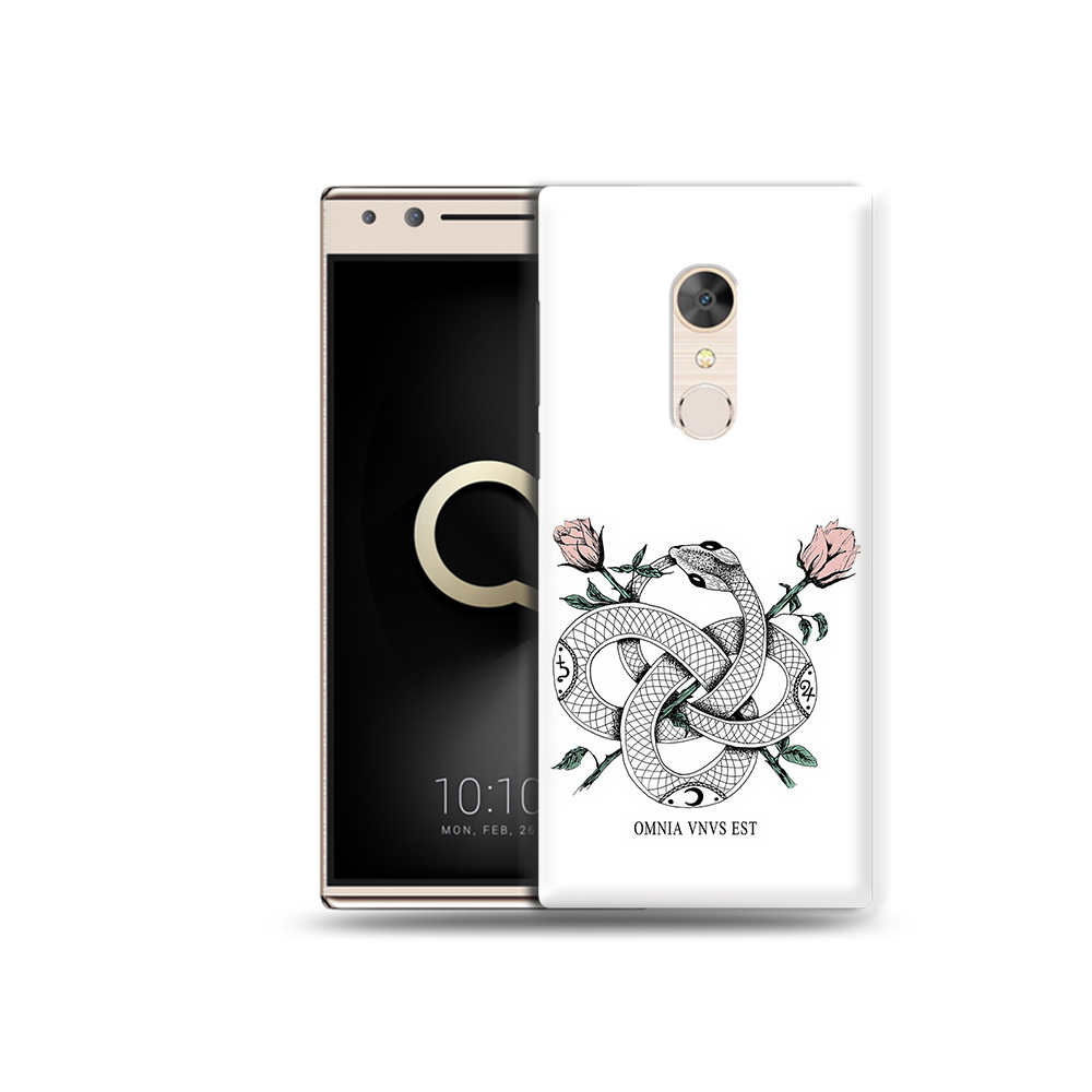 

Чехол MyPads Tocco для Alcatel 5 нарисованная змея абстракция (PT110913.675.502), Прозрачный, Tocco