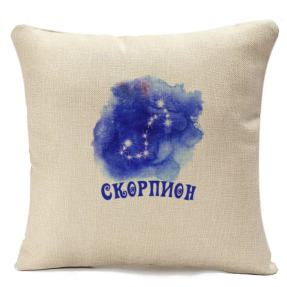 фото Подушка бежевая coolpodarok знаки зодиака скорпион