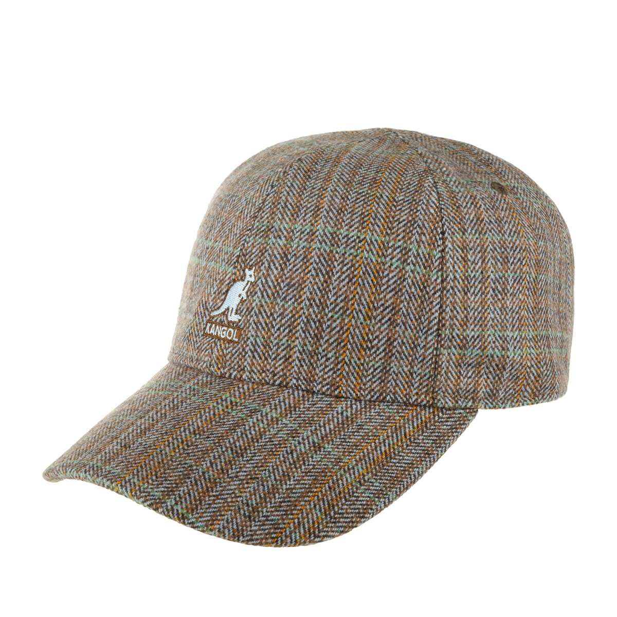 

Бейсболка унисекс KANGOL K5431 Warped Herringbone коричневая/голубая, Коричневый, K5431 Warped Herringbone