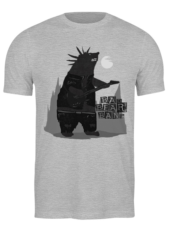 

Футболка мужская Printio Bad bear band серая XL, Серый, Bad bear band