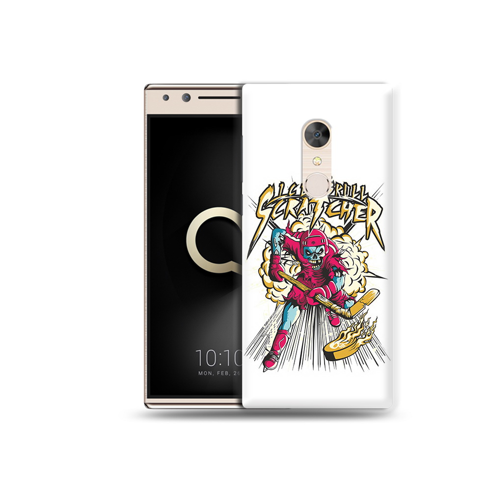 

Чехол MyPads Tocco для Alcatel 5 нарисованный скелет хоккеист (PT110913.675.514), Прозрачный, Tocco