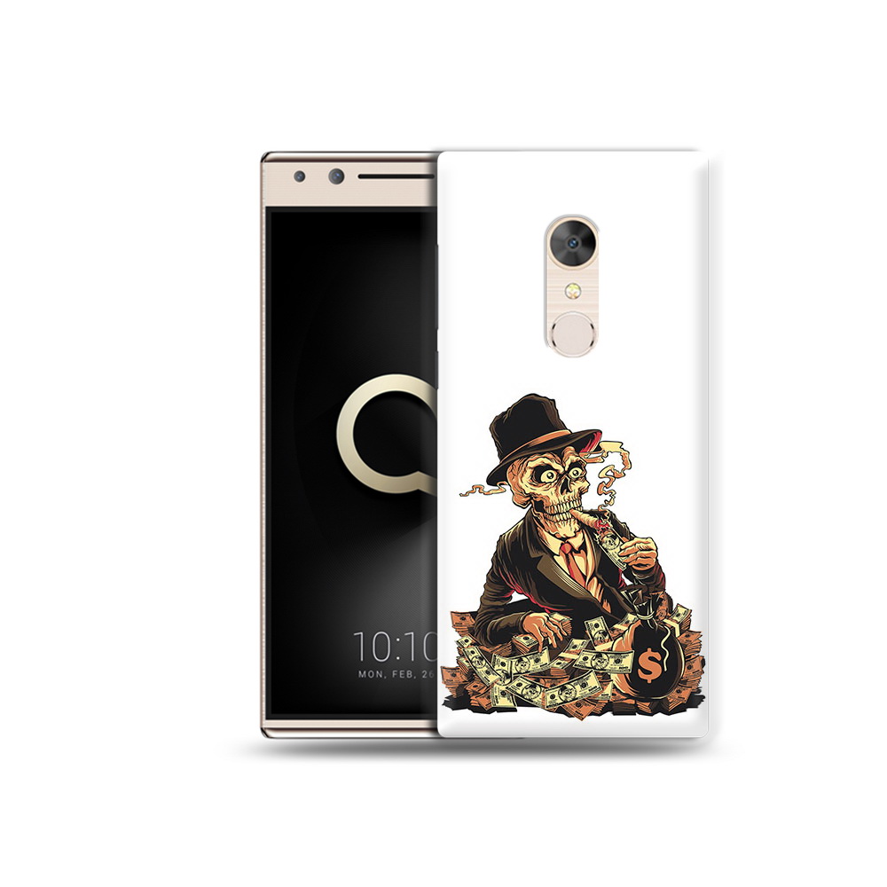 

Чехол MyPads Tocco для Alcatel 5 нарисованный череп с сигаретой (PT110913.675.515), Прозрачный, Tocco