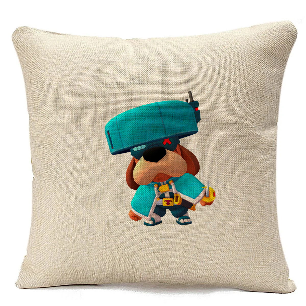 

Подушка бежевая CoolPodarok Игры Brawl Stars Генерал Гавс
