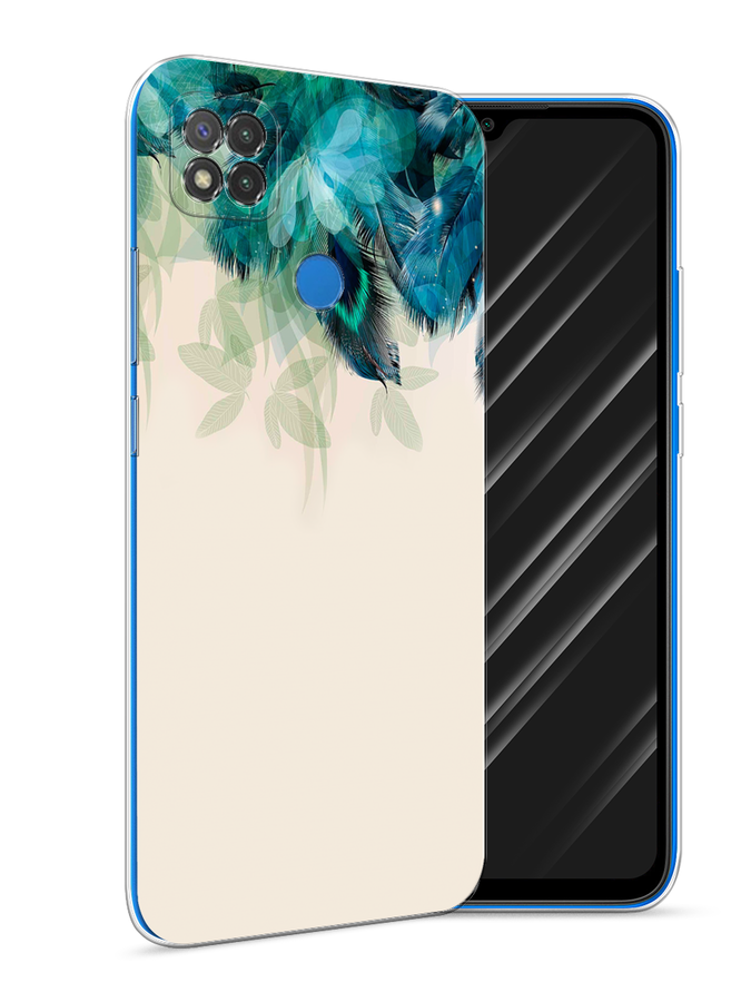 

Чехол Awog на Xiaomi Redmi 9C "Перья голубого цвета", Разноцветный, 39050-2
