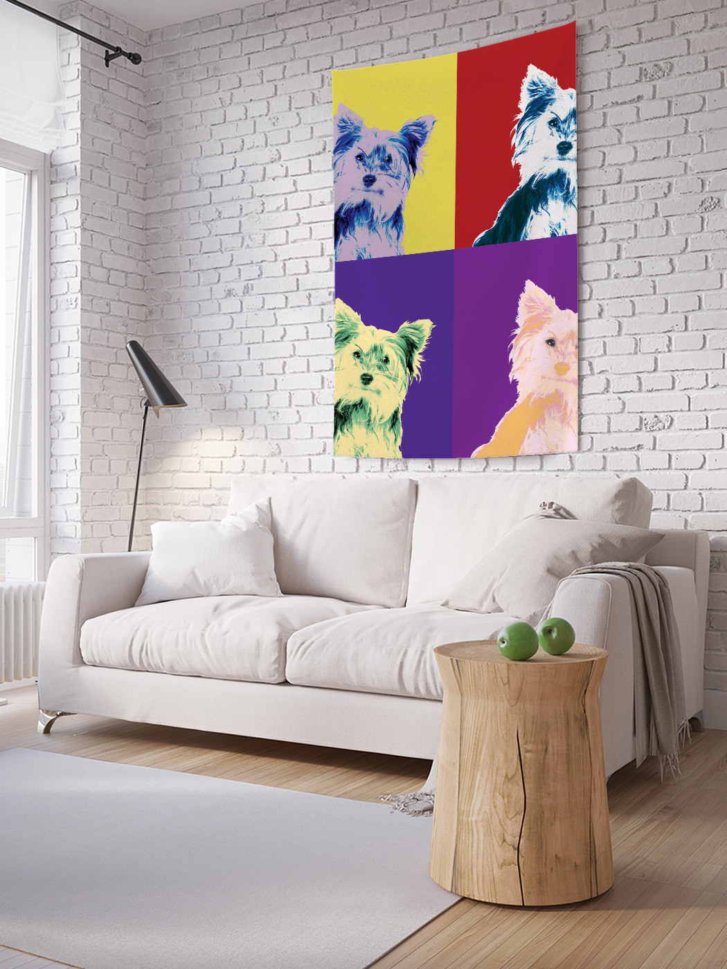 

Вертикальное фотопанно на стену JoyArty Эффектный пес 100x150 см, Эффектный пес