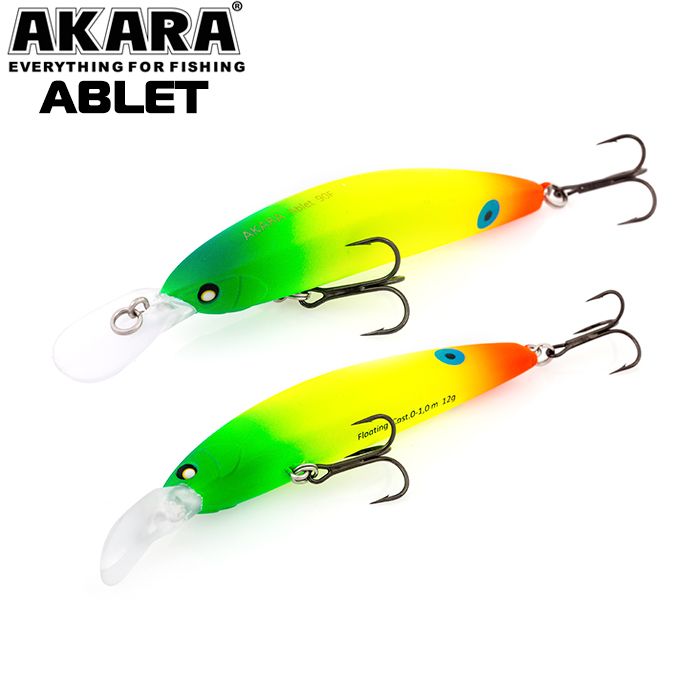 

Воблер Akara Ablet 90S 14 гр 1/2 oz 3,5 in A113, Разноцветный, Ablet