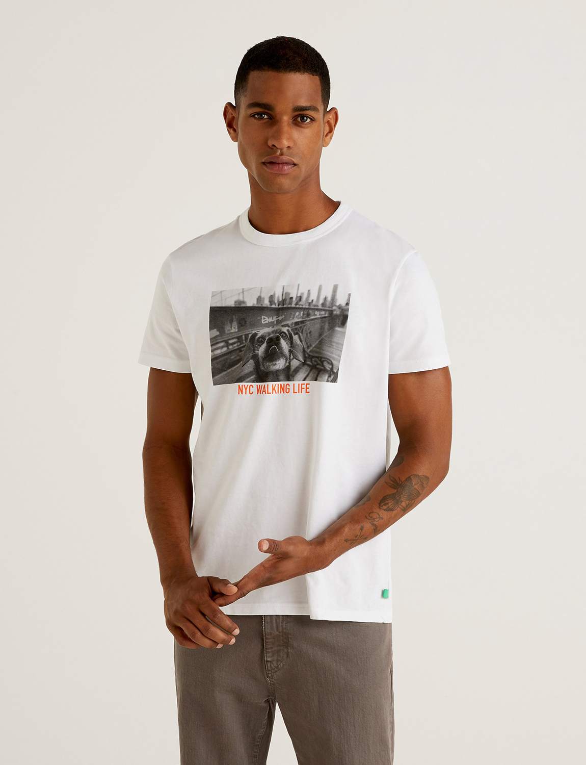 

Футболка мужская United Colors of Benetton 21A_3MI5J1AI6 разноцветная 2XL