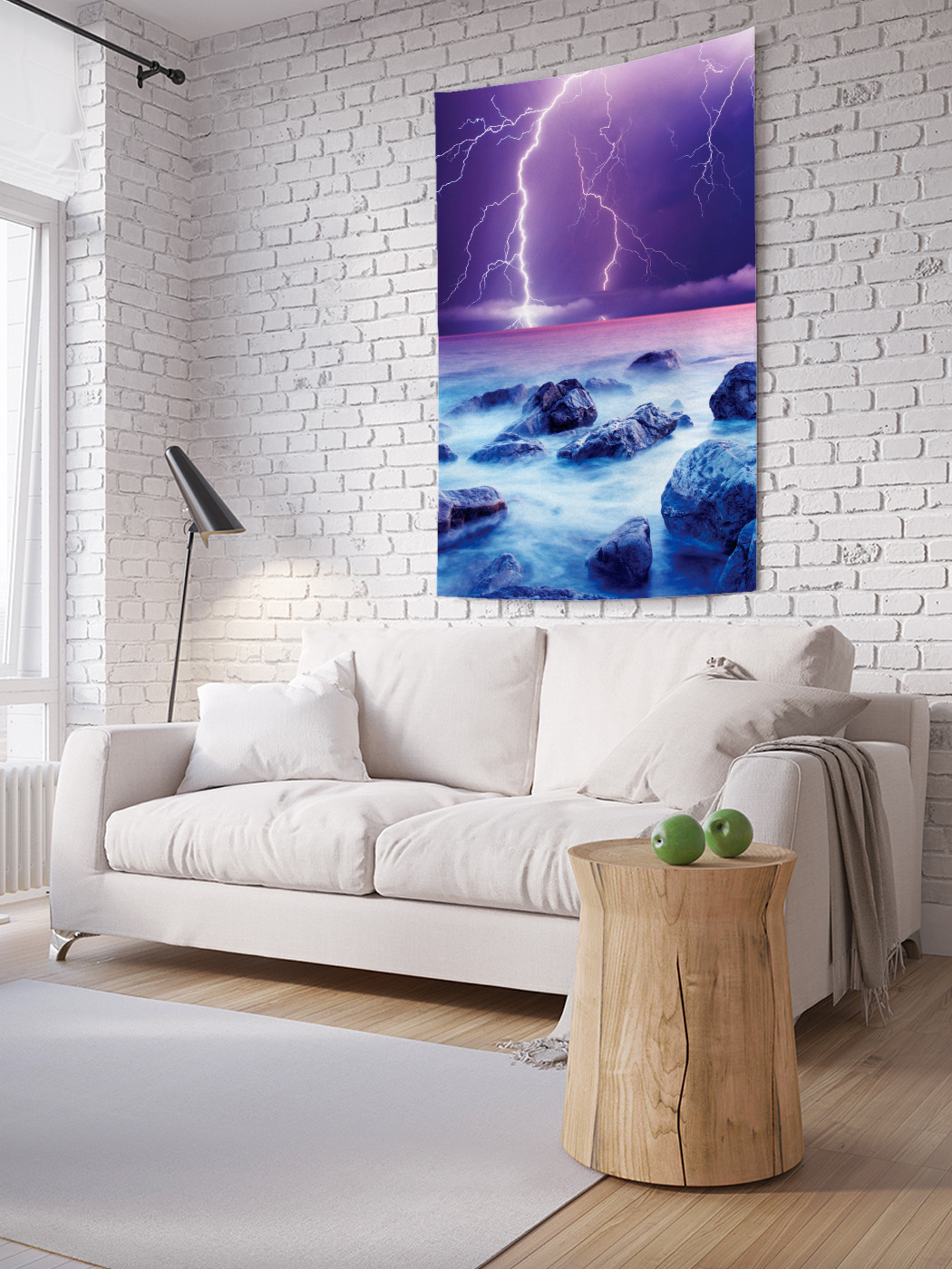 

Вертикальное фотопанно на стену JoyArty Молнии в тумане 100x150 см, Молнии в тумане